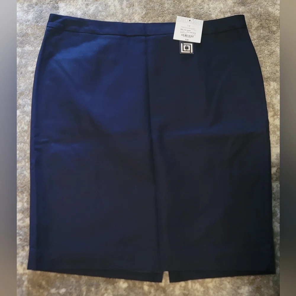 NWT Worthington Lined Pencil Skirt - Navy Blue - Picture 1 of 3
